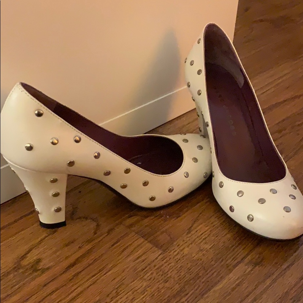 Marc Jacobs White Studded Heels